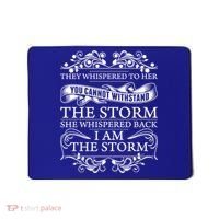She Whispered Back I Am The Storm Motivational Gift Mousepad thumb 0