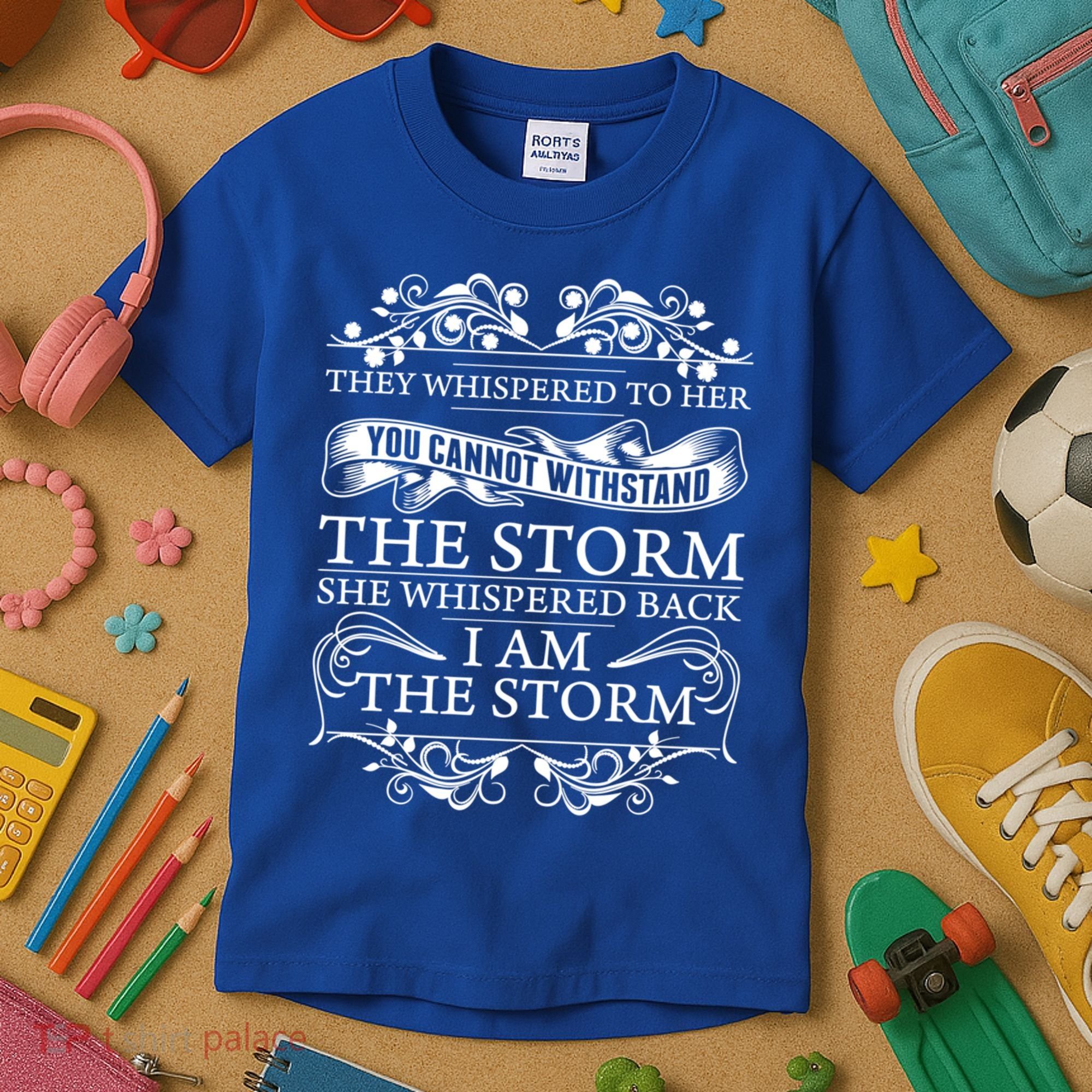 She Whispered Back I Am The Storm Motivational Gift Kids T-Shirt