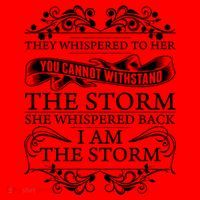 She Whispered Back I Am The Storm Motivational Gift Santa Hat thumb 1