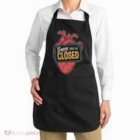Sorry Were Closed Heart Apron thumb 2