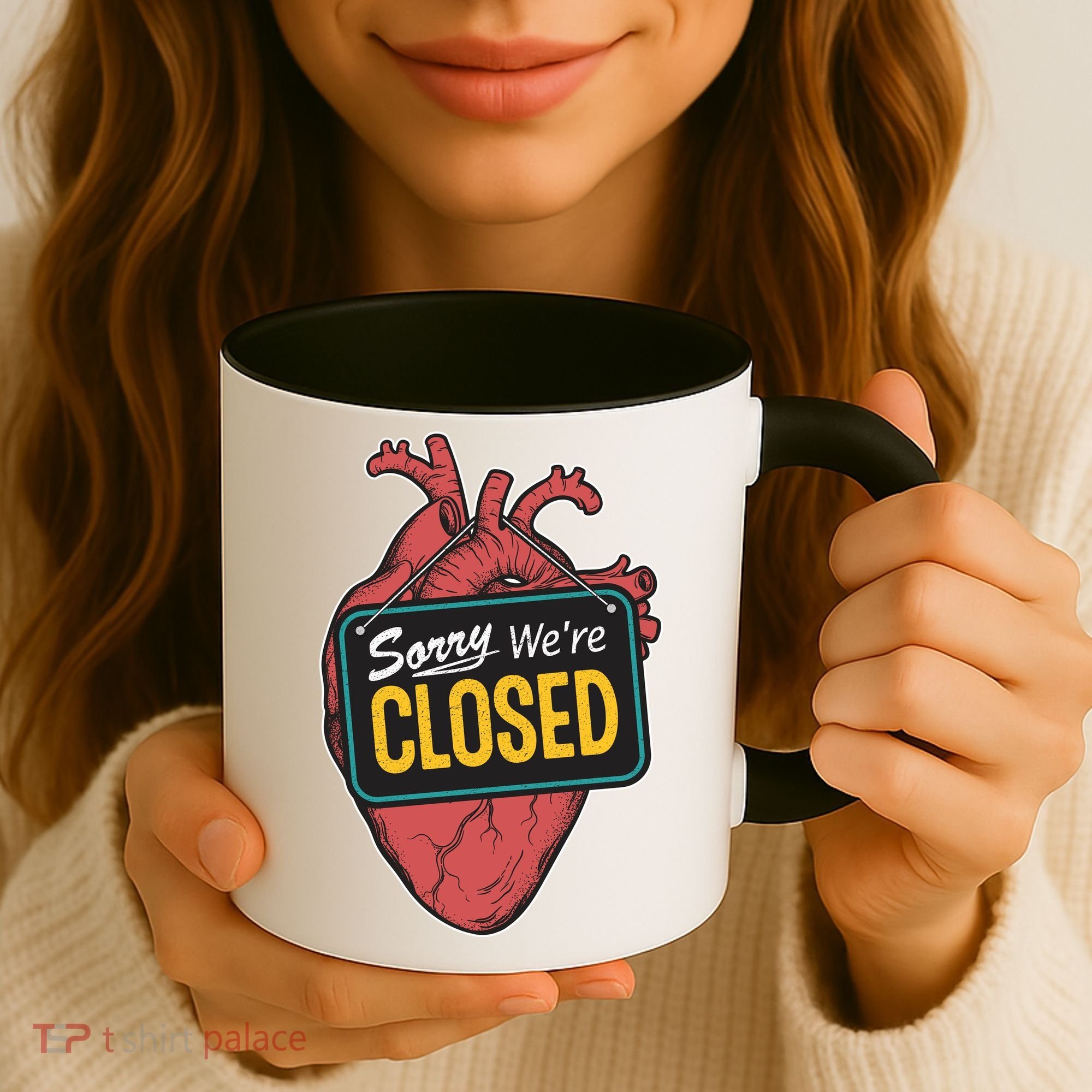Sorry Were Closed Heart Coffee Mug