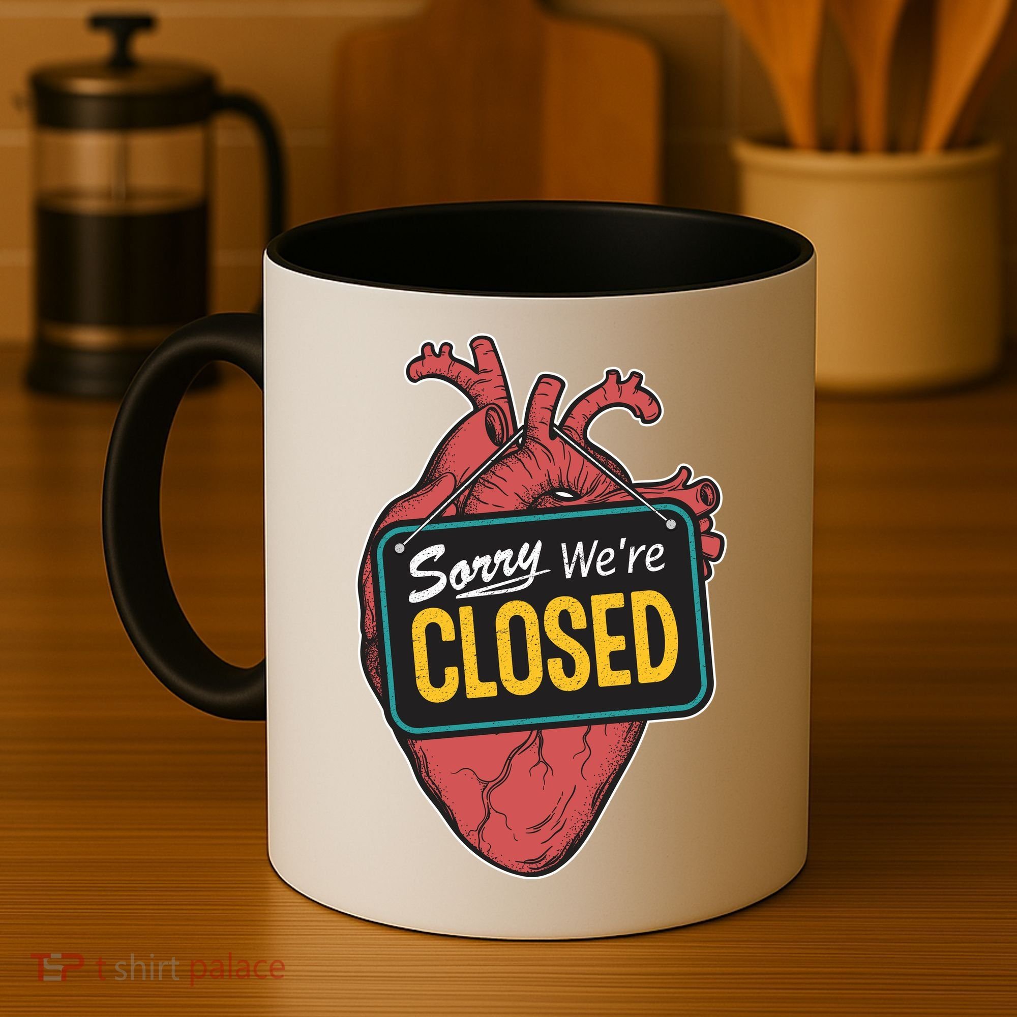 Sorry Were Closed Heart Coffee Mug