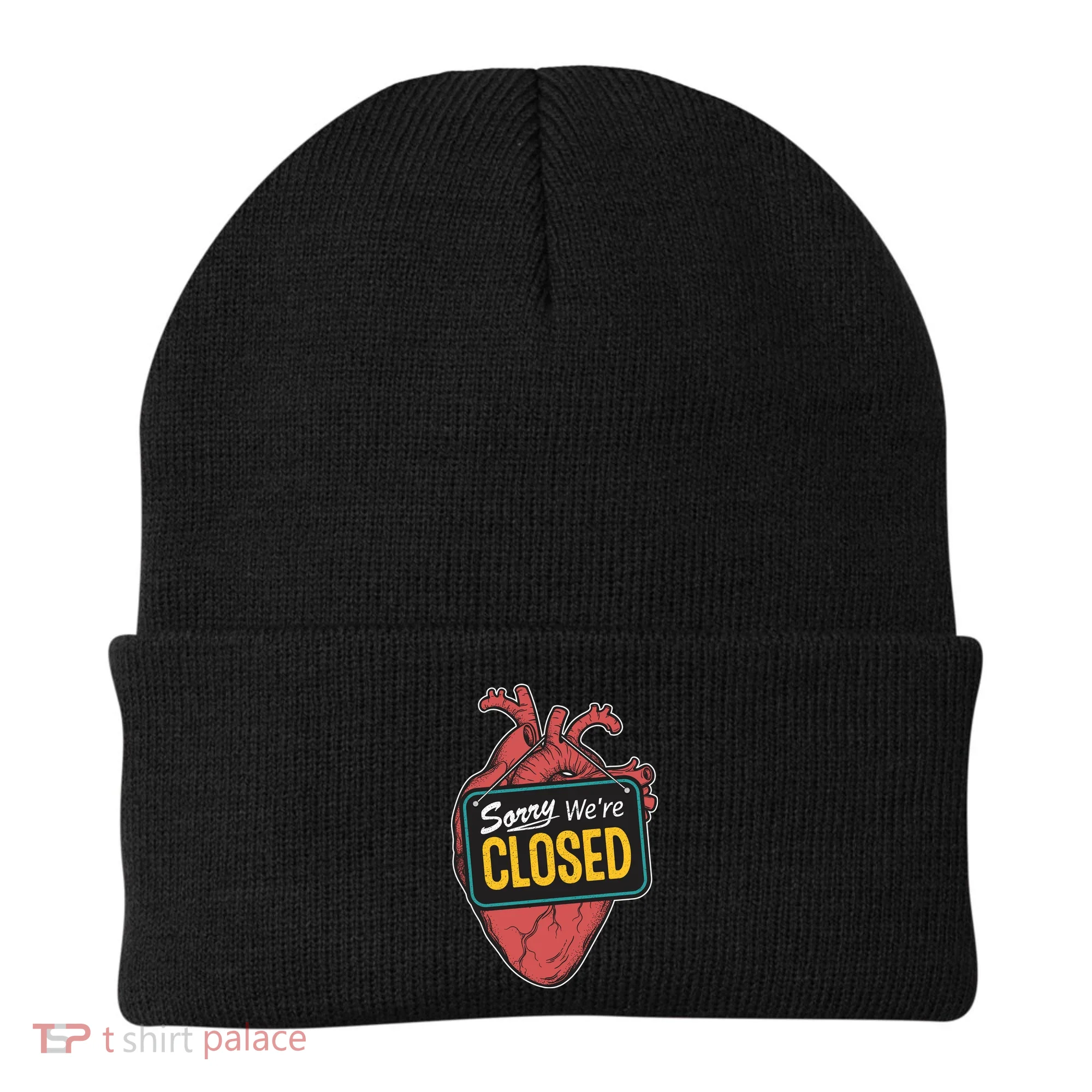 Sorry Were Closed Heart Beanie