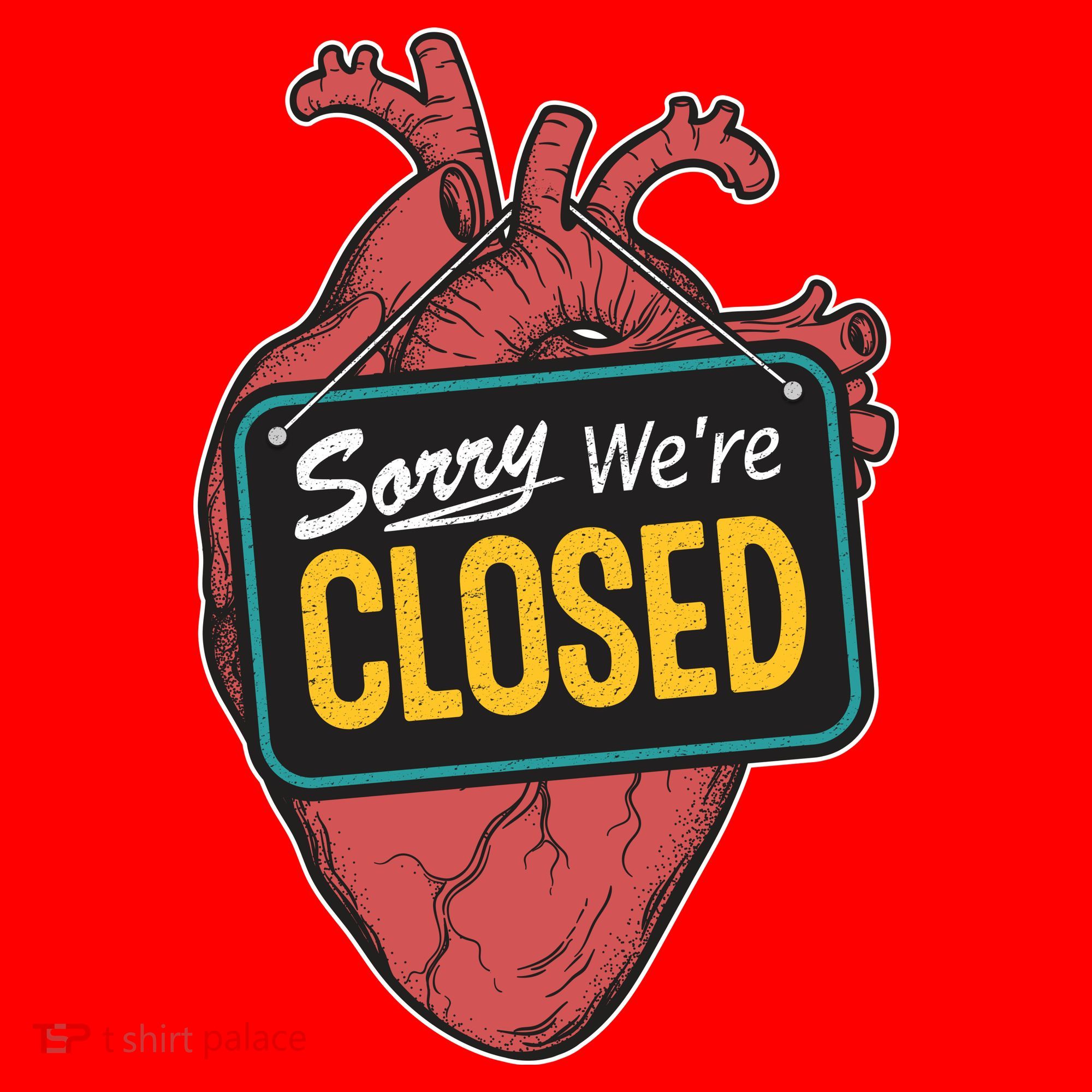 Sorry Were Closed Heart Santa Hat