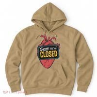 Sorry Were Closed Heart Hoodie thumb 0