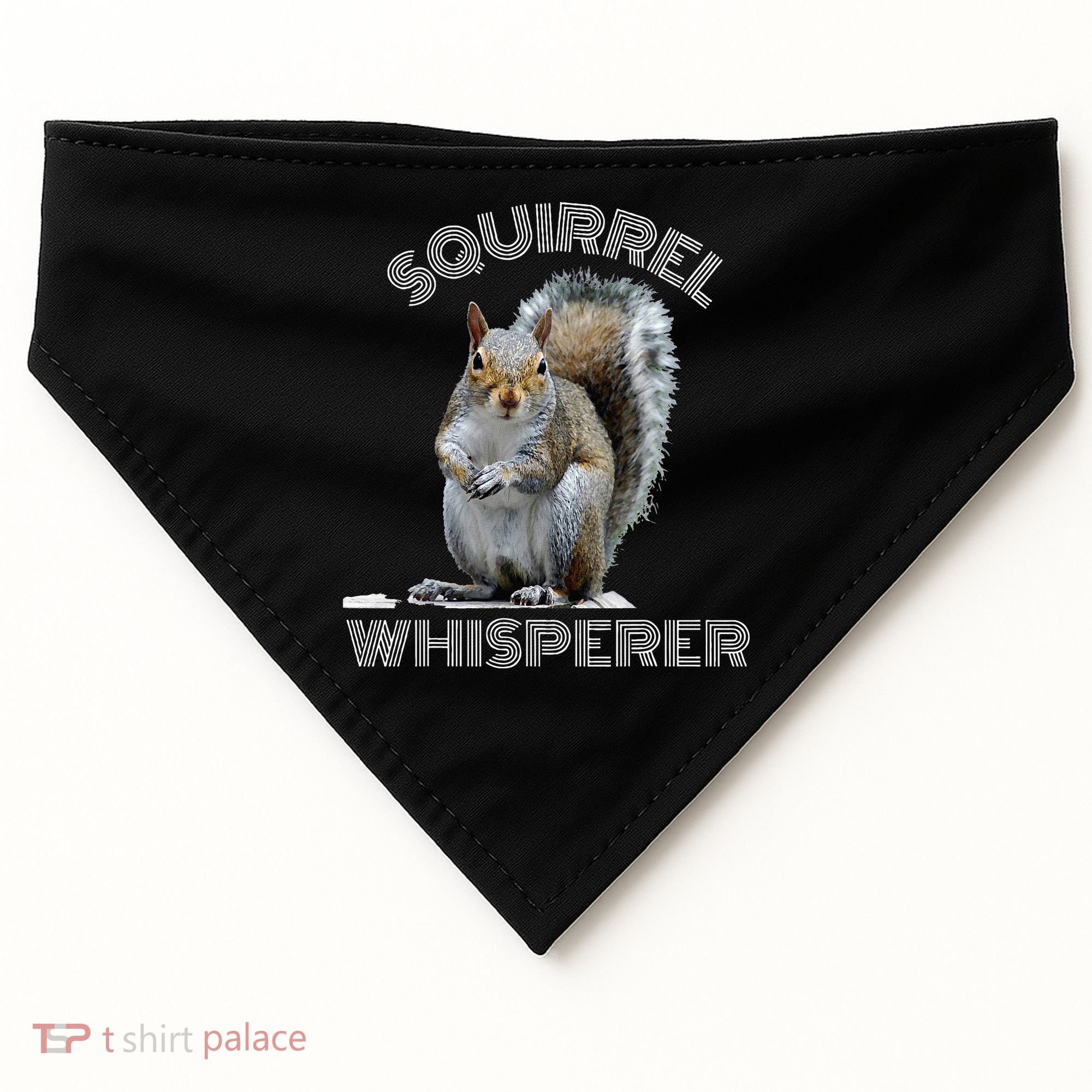 Squirrel Whisperer Cool Funny Sarcastic Squirrel Lover USA-Made Doggie Bandana
