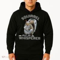 Squirrel Whisperer Cool Funny Sarcastic Squirrel Lover Hoodie thumb 2