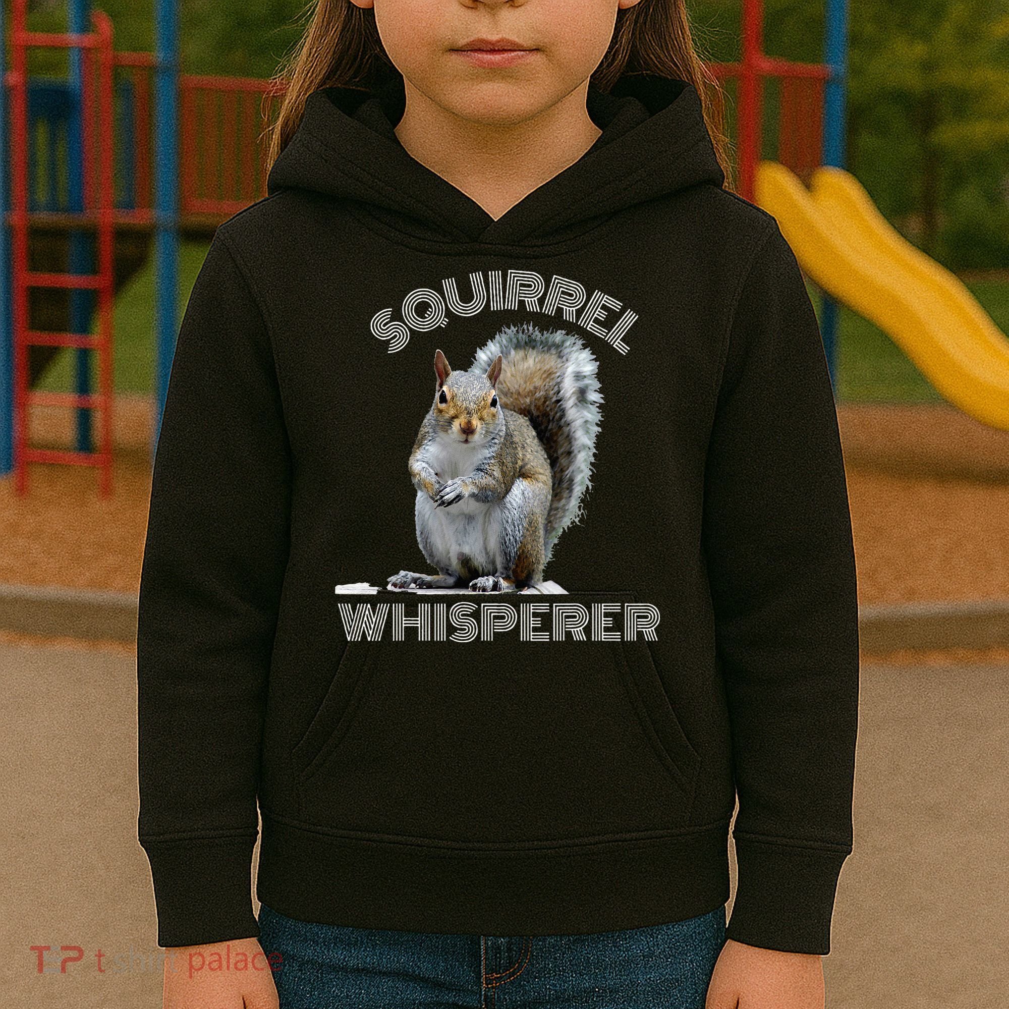 Squirrel Whisperer Cool Funny Sarcastic Squirrel Lover Kids Hoodie