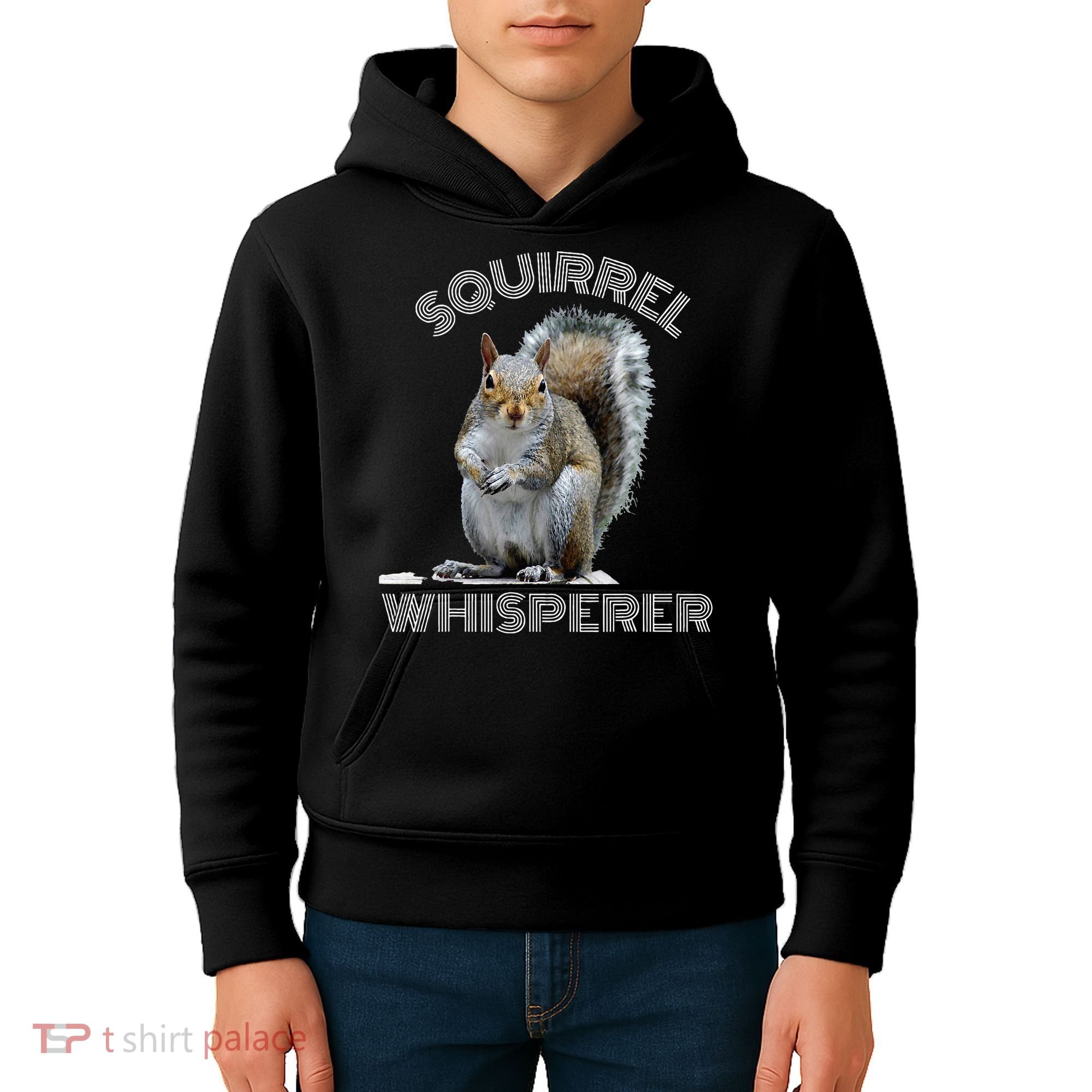 Squirrel Whisperer Cool Funny Sarcastic Squirrel Lover Kids Hoodie