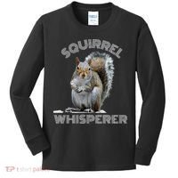Squirrel Whisperer Cool Funny Sarcastic Squirrel Lover Kids Long Sleeve Shirt thumb 0
