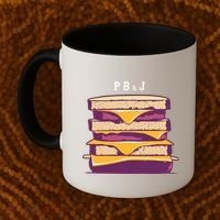 Sandwich With Creamy Peanut Butter And Jelly Coffee Mug thumb 2