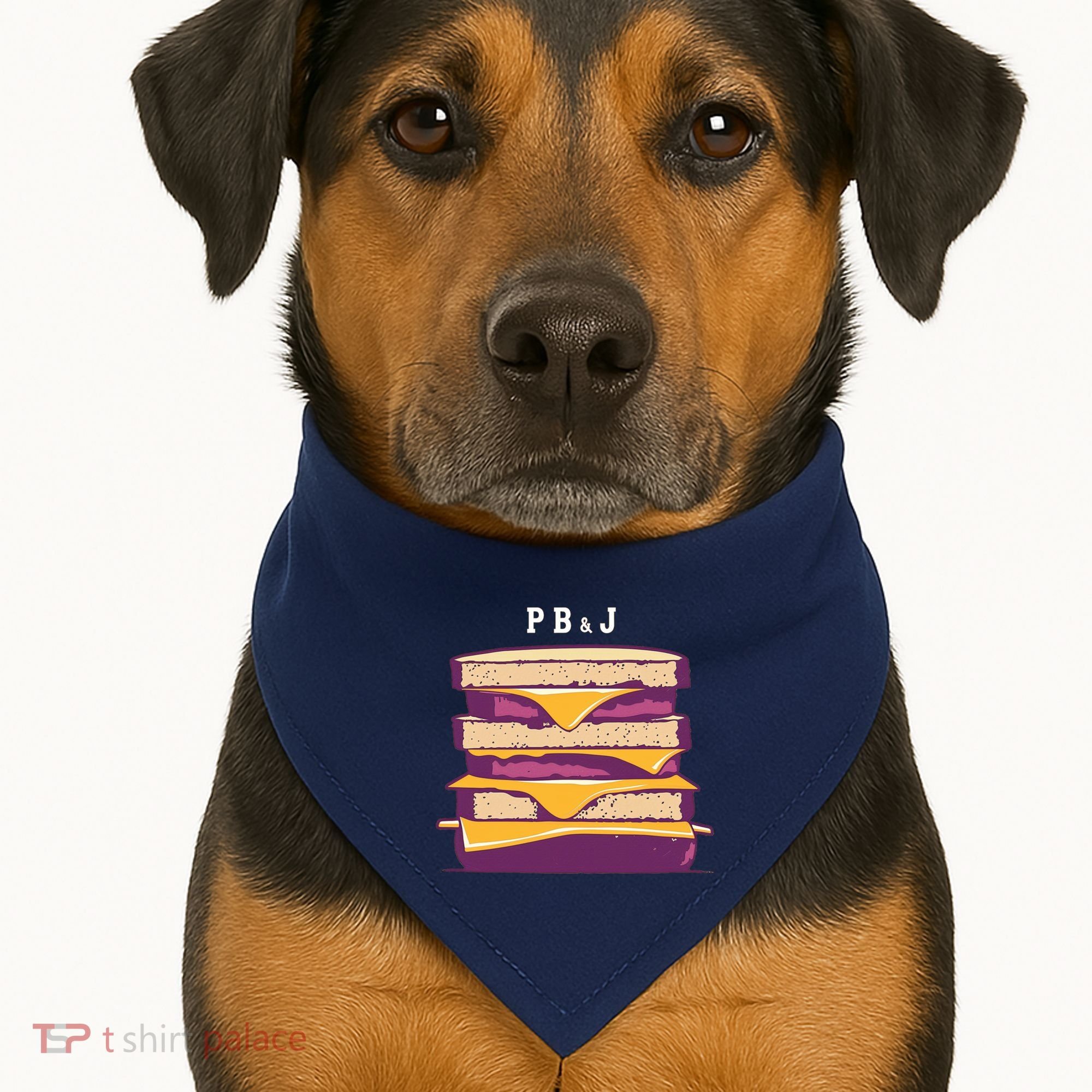 Sandwich With Creamy Peanut Butter And Jelly USA-Made Doggie Bandana