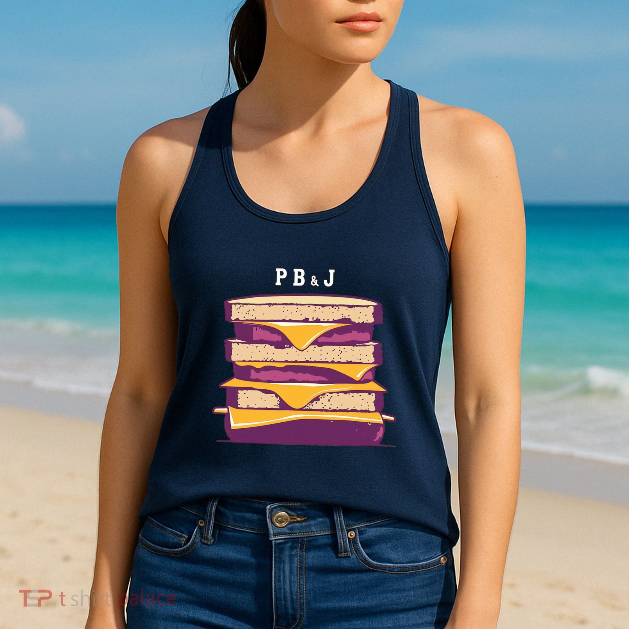 Sandwich With Creamy Peanut Butter And Jelly Women's Tank Top
