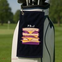 Sandwich With Creamy Peanut Butter And Jelly Golf Towel thumb 2