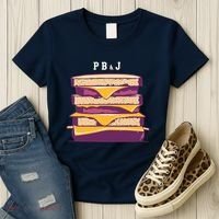 Sandwich With Creamy Peanut Butter And Jelly Women's T-Shirt thumb 3