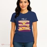 Sandwich With Creamy Peanut Butter And Jelly Women's T-Shirt thumb 4