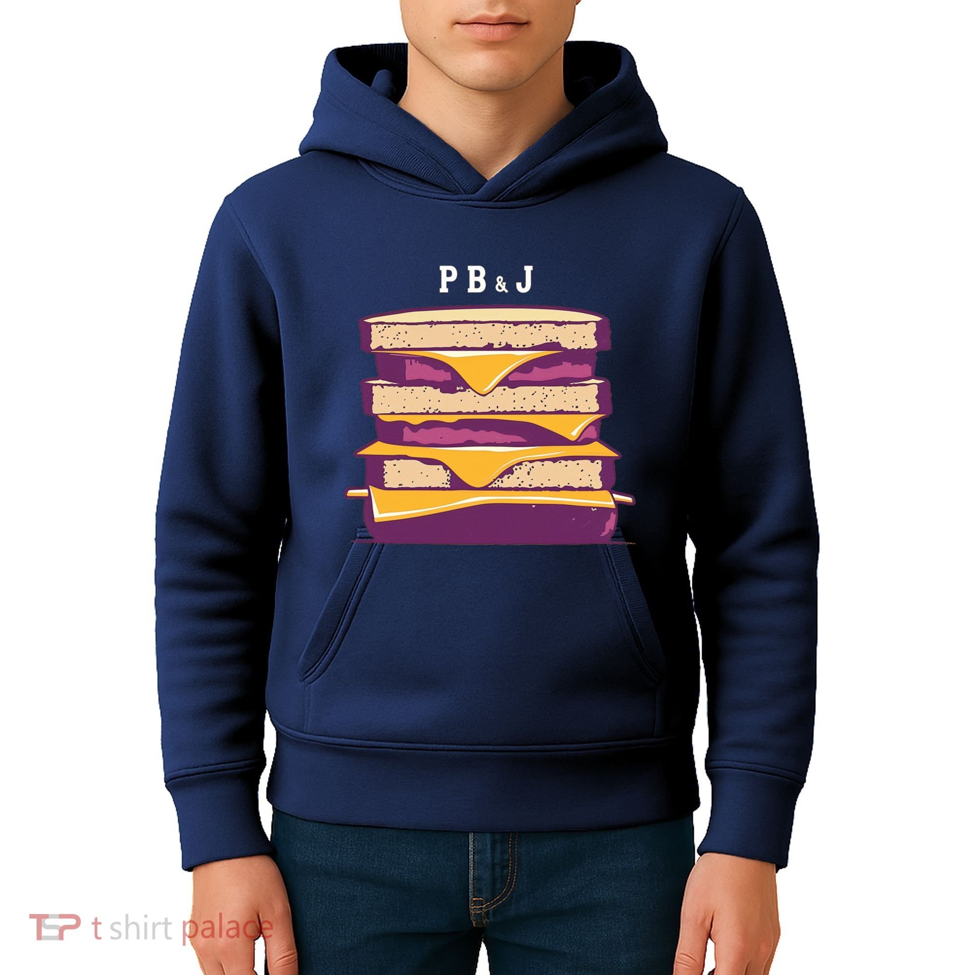 Sandwich With Creamy Peanut Butter And Jelly Kids Hoodie