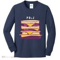 Sandwich With Creamy Peanut Butter And Jelly Kids Long Sleeve Shirt thumb 0