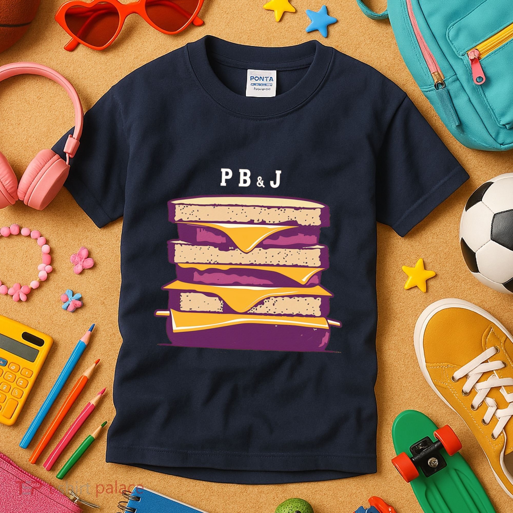 Sandwich With Creamy Peanut Butter And Jelly Kids T-Shirt