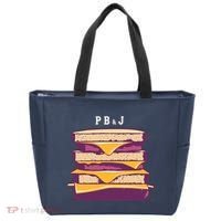 Sandwich With Creamy Peanut Butter And Jelly Tote Bag thumb 0
