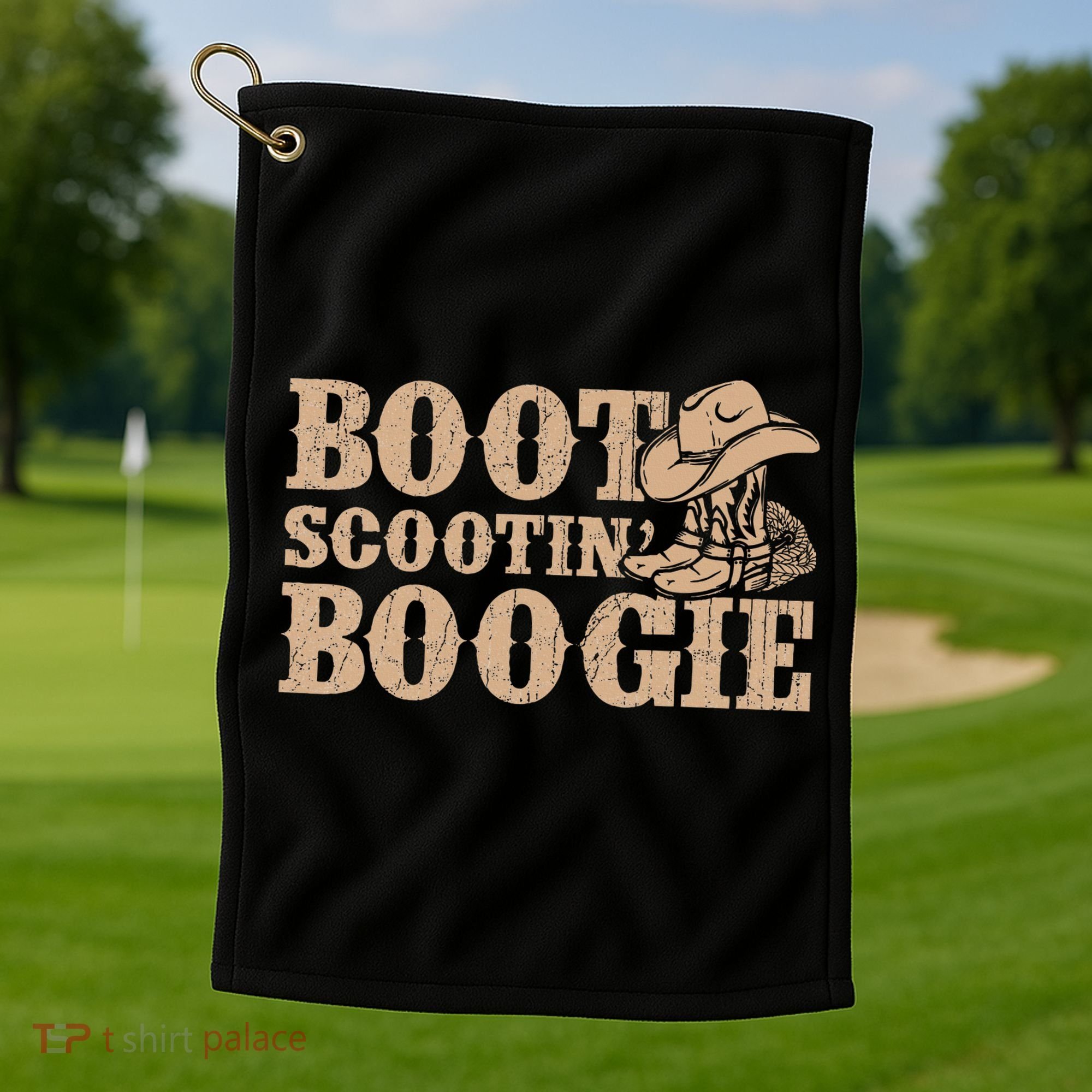 Southern Western Country Music Boot Scootin’ Boogie Golf Towel