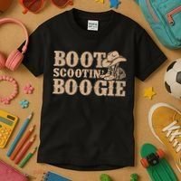 Southern Western Country Music Boot Scootin’ Boogie Kids T-Shirt thumb 3