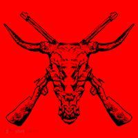 Skull With Crossed Guns And Horns Santa Hat thumb 1