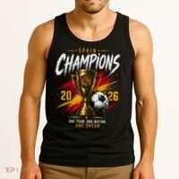Spain World Champions 2026 Soccer One Team One Dream Tank Top thumb 3