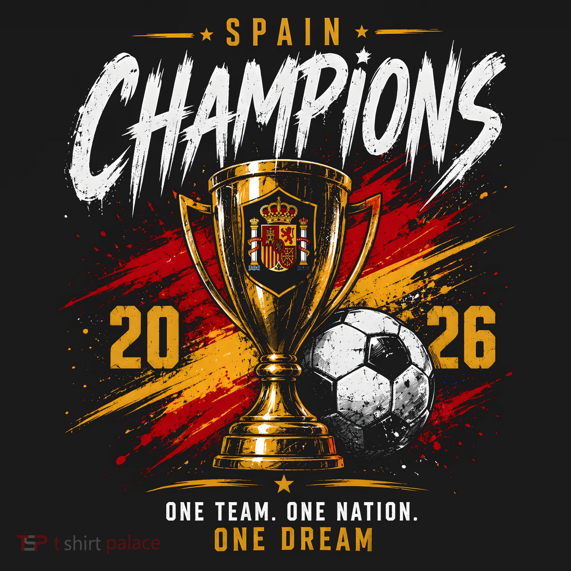 Spain World Champions 2026 Soccer One Team One Dream Tank Top