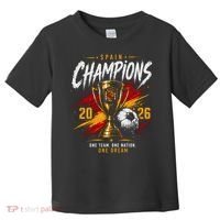 Spain World Champions 2026 Soccer One Team One Dream Toddler T-Shirt thumb 0
