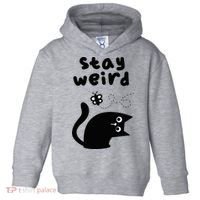 Stay Weird Cat Toddler Hoodie thumb 0