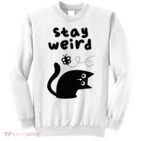 Stay Weird Cat Sweatshirt thumb 0