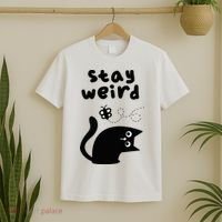 Stay Weird Cat T-Shirt thumb 2