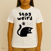 Stay Weird Cat T-Shirt thumb 4