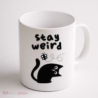 Stay Weird Cat Coffee Mug thumb 1