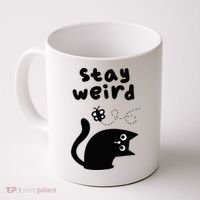 Stay Weird Cat Coffee Mug thumb 0