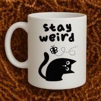Stay Weird Cat Coffee Mug thumb 2