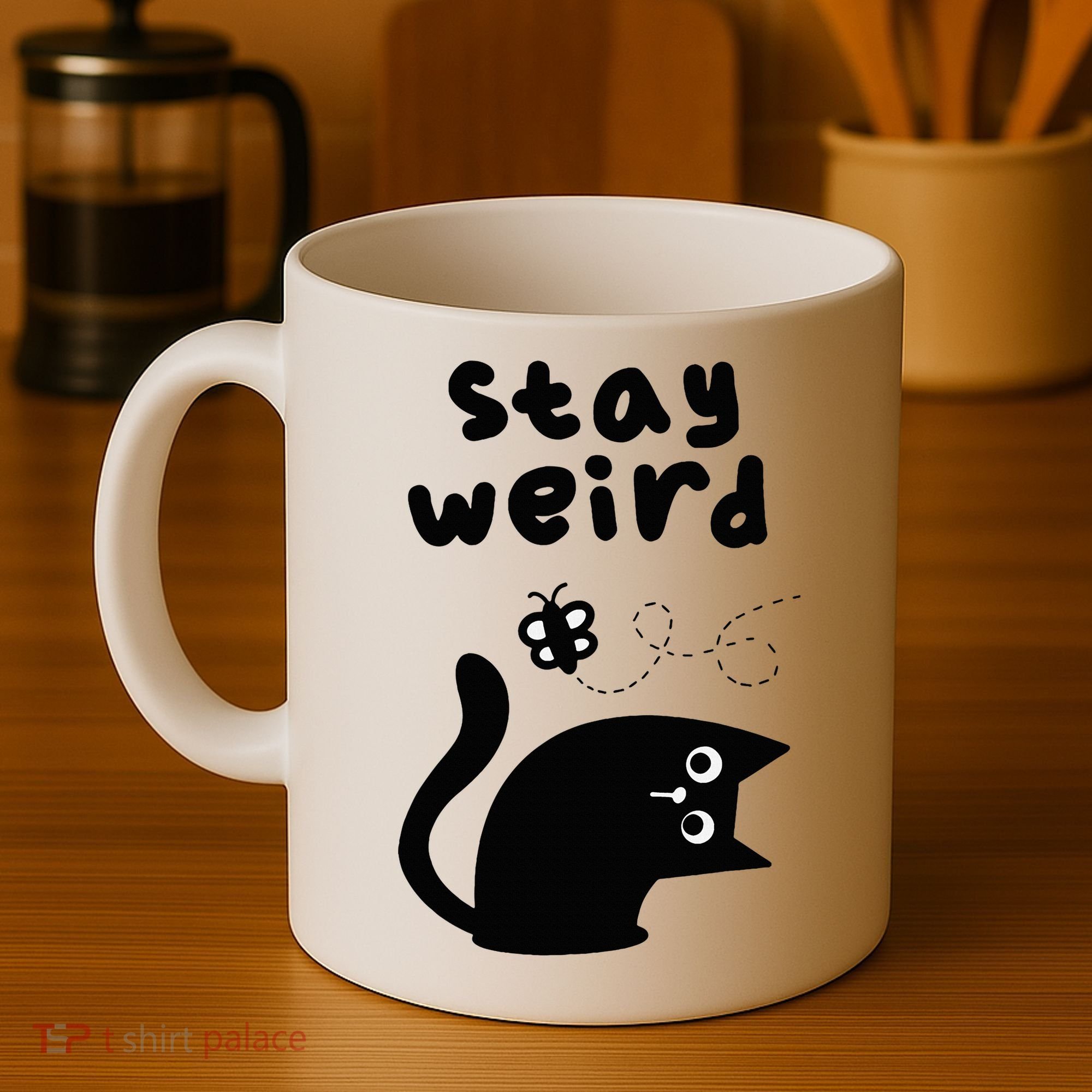 Stay Weird Cat Coffee Mug