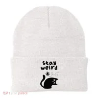 Stay Weird Cat Beanie thumb 0