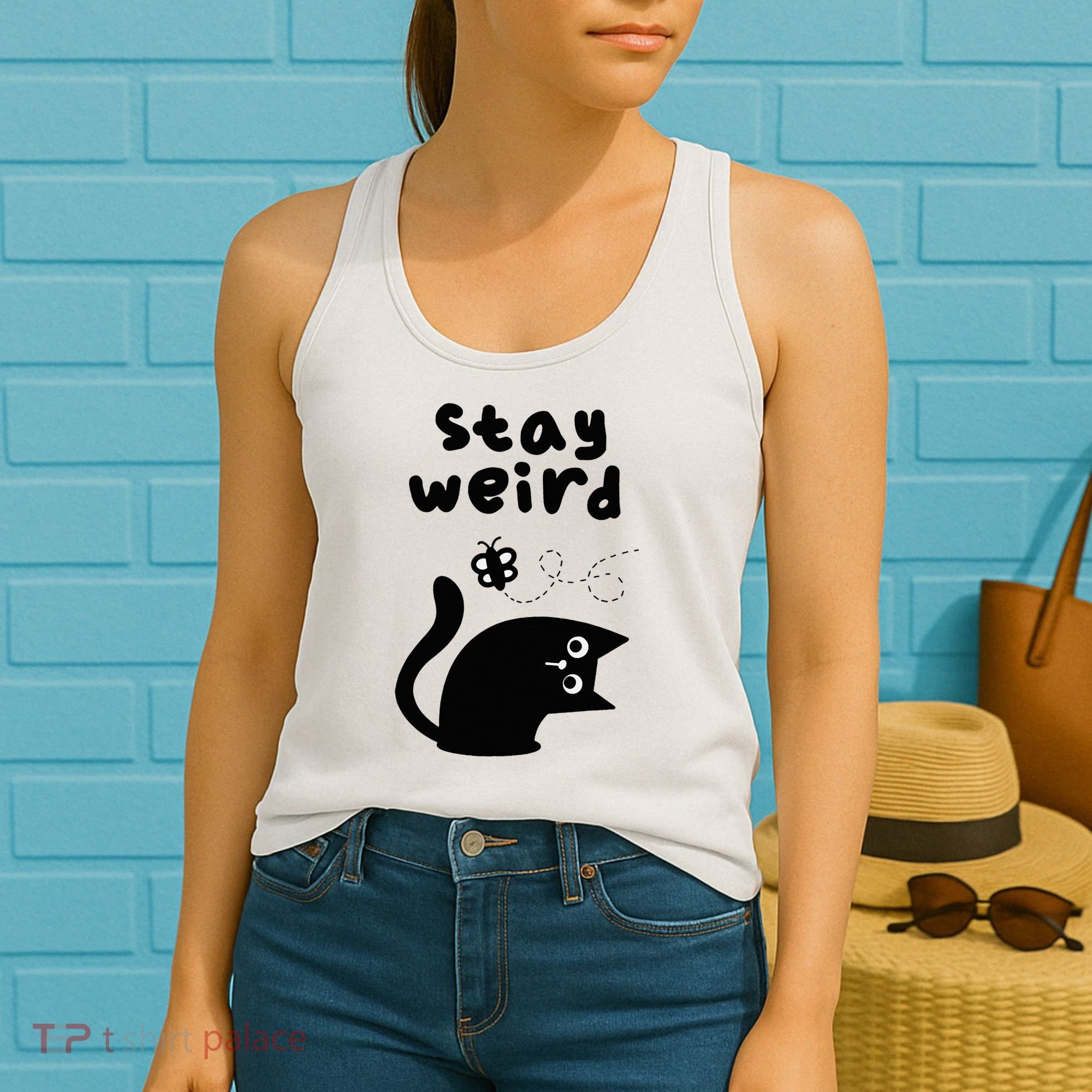 Stay Weird Cat Women's Tank Top