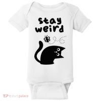 Stay Weird Cat Baby Bodysuit thumb 0