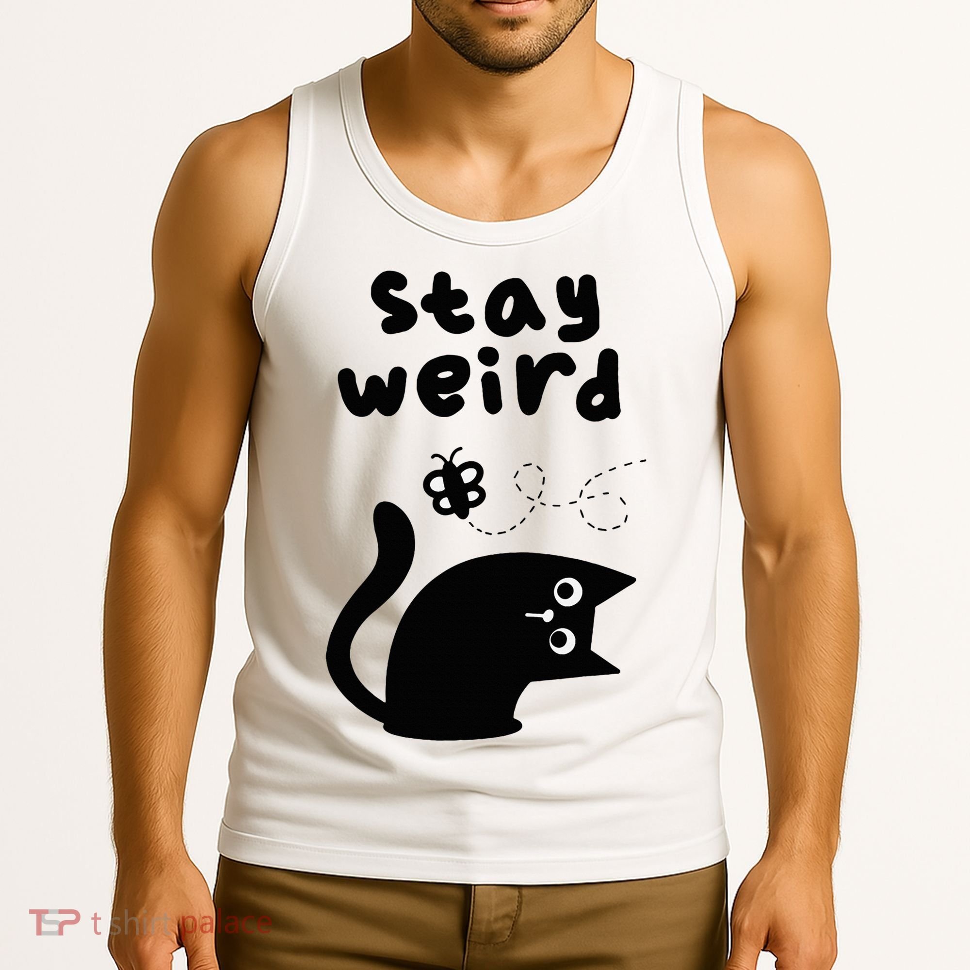 Stay Weird Cat Tank Top