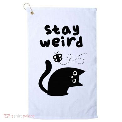 Stay Weird Cat Golf Towel
