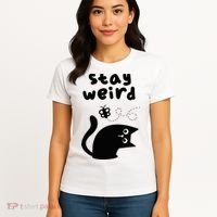 Stay Weird Cat Women's T-Shirt thumb 4