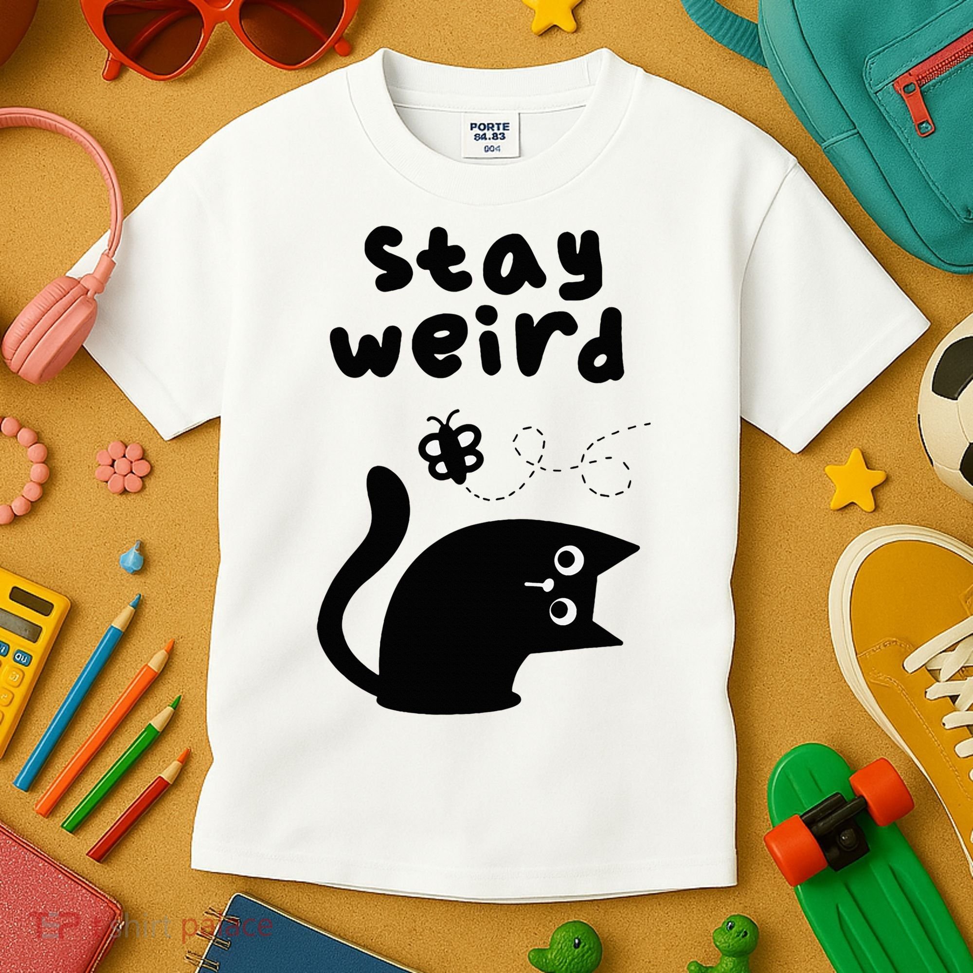 Stay Weird Cat Kids T-Shirt