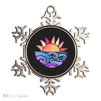 Summer Water Color Sunset Beach Ornament thumb 0
