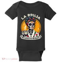 Skeleton Women Coffee La Bruja No Cafecito No Magic Baby Bodysuit thumb 0