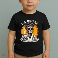 Skeleton Women Coffee La Bruja No Cafecito No Magic Toddler T-Shirt thumb 2