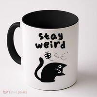 Stay Weird Cat Coffee Mug thumb 0