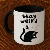 Stay Weird Cat Coffee Mug thumb 2